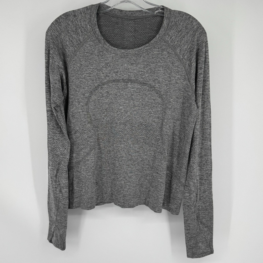 Lululemon Swiftly Tech Long Sleeve 2.0 Race Gray Running Top Athletic Women's 10
